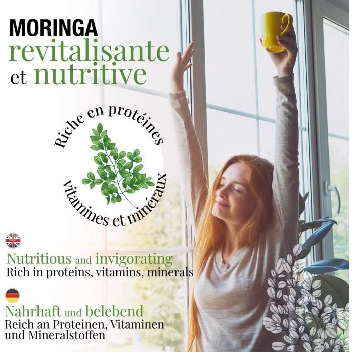 Infusion bio feuilles de moringa - 100g - en vrac
