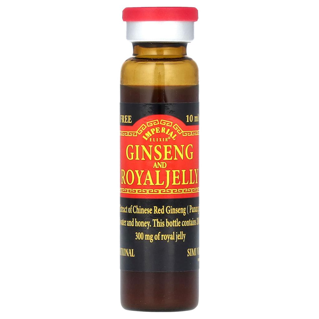 Imperial Elixir, Ginseng and Royal Jelly, 10 Bottles, 0.34 fl oz (10 ml) Each