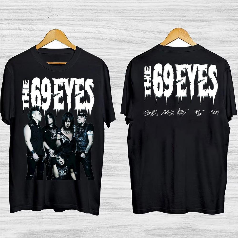Classic The 69 Eyes Signature Band Member Men S-5XL 21D517 Unisex T-Shirt XXXXL
