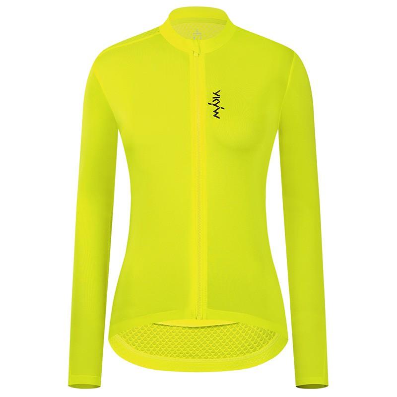 Womens Cycling Long Sleeve Jersey Breathable Moisture Wicking Performance Top Road Bike Riding