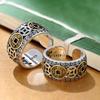 Trendy Retro Fashion Five Emperors Copper Coin Ring Men's Creative Personality Street Popular Niche Open Ring Jewelry