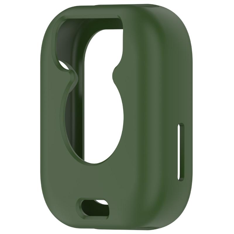 

Smartwatch Cover Silicone Case for Watch Fit 3 Scratchproof Half Coverage Housing Watch Protector Bumper Case армія зелений колір