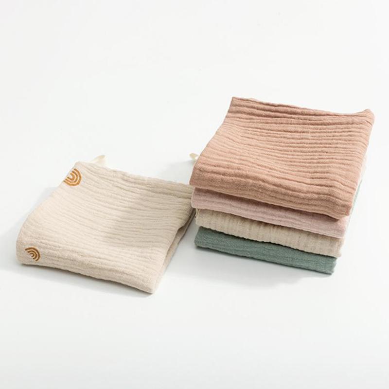 

Набор из 5 детских мягких 4-слойных квадратных полотенец для лица - Сверхвпитывающие и быстросохнущие, гипоаллергенные разноцветные полотенца для младенцев