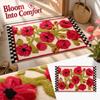 Non- Absorbent Doormat with Cute Design, Faux Wool Irregular Shape for Entryway and Bathroom, 4060cm, Flower 6