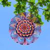 Vibrant 10-inch Mandala Wind Spinner – 2D Kinetic Metal Art with Colorful Floral Design, 360° Rotating Hook for Garden