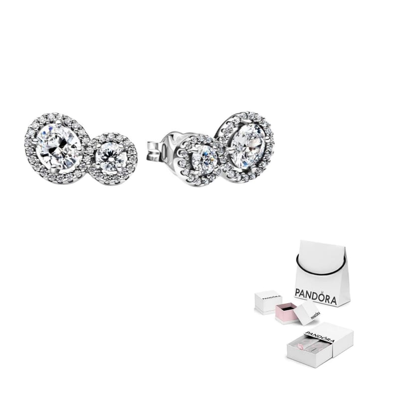 Pandora 925 Sterling Silver Earrings Women's Silver 293774C01-1