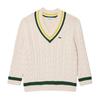 Womens/Ladies Cable Knit V Neck Sweater Top