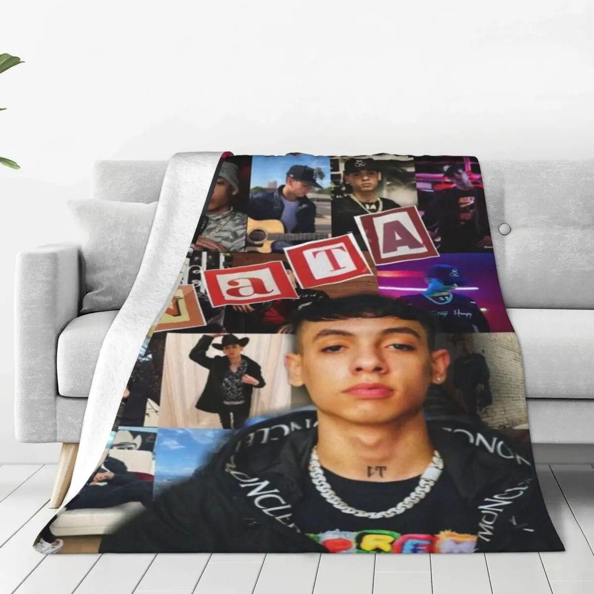 

Одеяла Natanael Cano, бархатные украшения, альбомы, рэпер, музыкант, портативные мягкие пледы для кровати, офисные покрывала