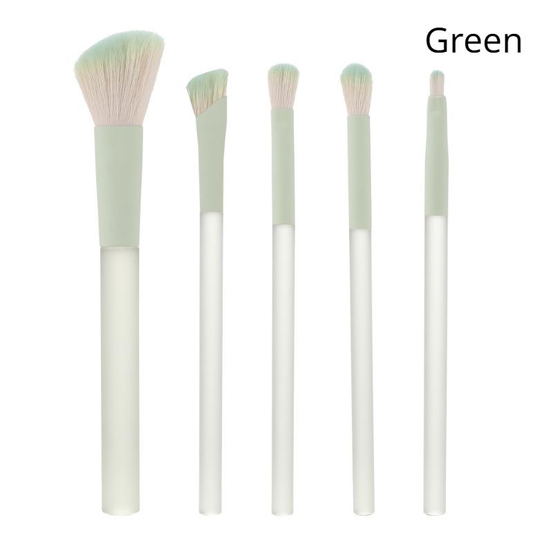 

Набор из 5 кистей для макияжа, кисть для теней, кисть для пудры, кисть для тональной основы, кисть для макияжа, кисть для румян, хайлайтер, набор консилеров, инструменты для красоты зелёный