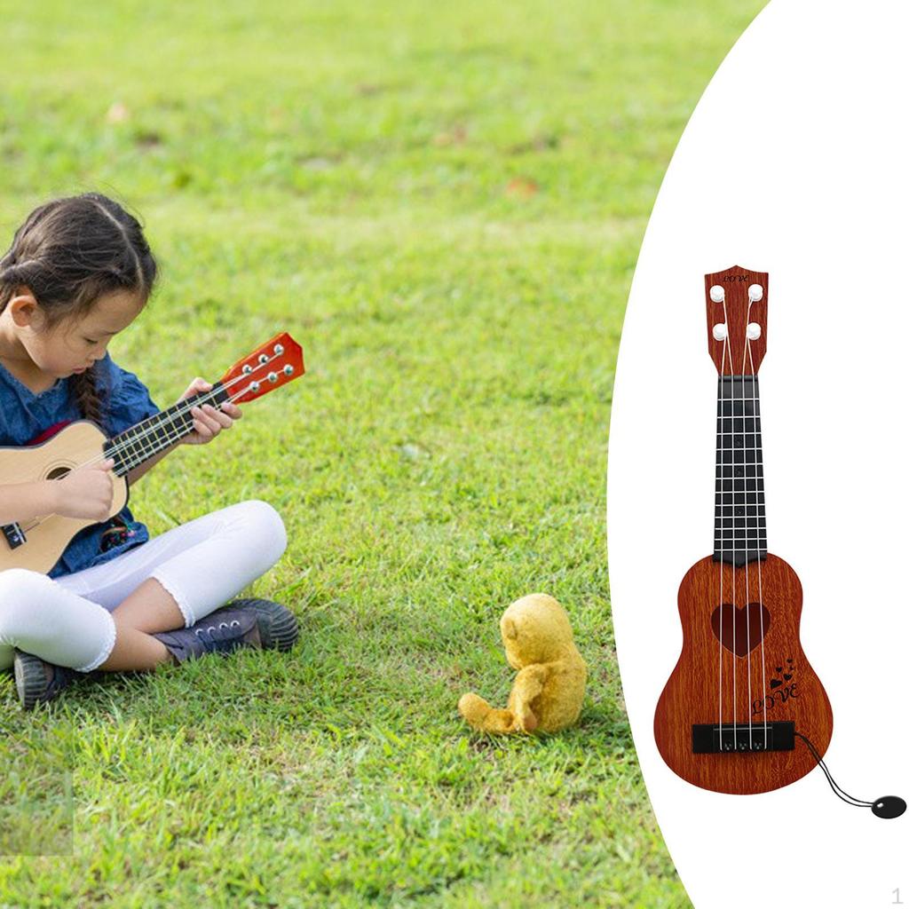 Ukulele Guitar Toy, 4 Strings Classical Educational Learning Toy Musical Instrument, for Early