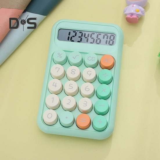 Büyük Düğmeli Kaymaz Ped Tasarımlı LCD Ekranlı Hesap Makinesi Doğru Hesaplama Mekanik Anahtarlı Hesap Makinesi Okul Ofisi için
