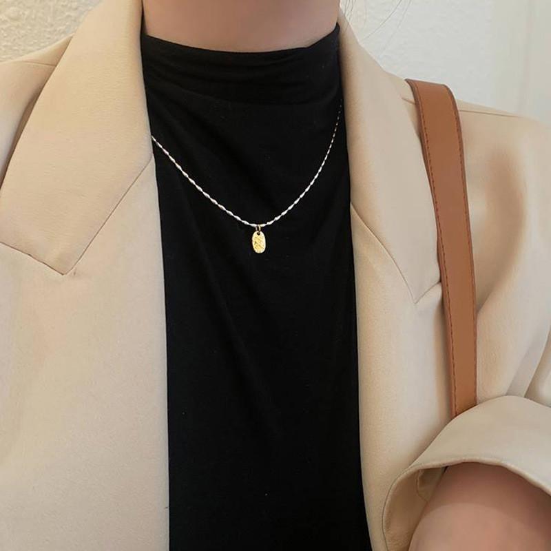 Trendy Gold Oval Love Letter Pendant Necklace For Women Perfect For Casual And Formal Wear