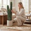 Artificial Cactus, 95 cm, Potted Plant, Adjustable Stems, Green