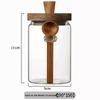 Glass Sealed Coffee Bean Storage Jar with Spoon – Small Container for Coffee Powder & Tea