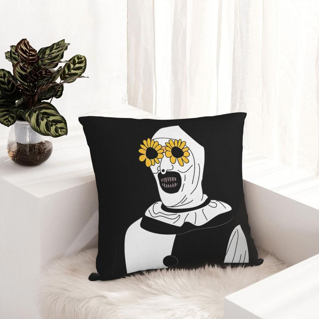 Art The Clown Terrifier Pillowcase Soft Polyester Cushion Cover Decorative Pillow Case Cover Home Drop Shipping 40X40Cm