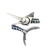 Adjustable Open Ring Men Women Vintage Fish Design Plated Geometric Statement