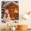 Frameless Pearl Bead Art Kit Charming Snowman DIY Shiny Canvas Painting Creative Gift for Craft Lovers Home Wall Decor