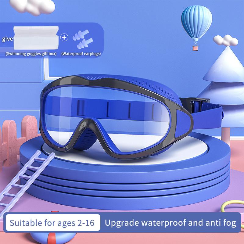 1Pcs Boys Girls Professional Diving Goggles Glasses Children Swimming Goggles Caps Waterproof Anti-fog Big Box