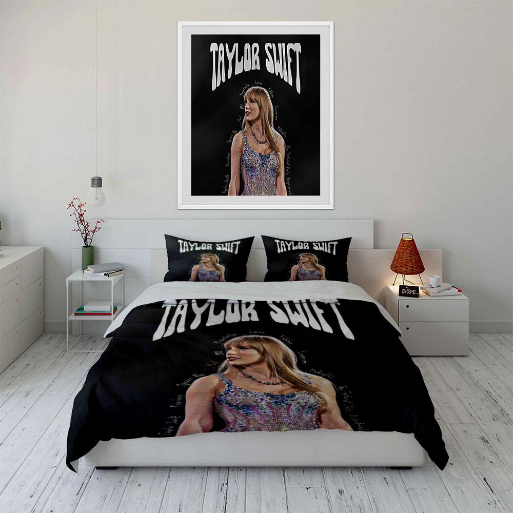 Pop Star Print Bedding Set Bedding Duvet Cover Set Duvet Cover Pillowcases  (1*Duvet Cover 2*Pillowcases, Without Duvet Insert)