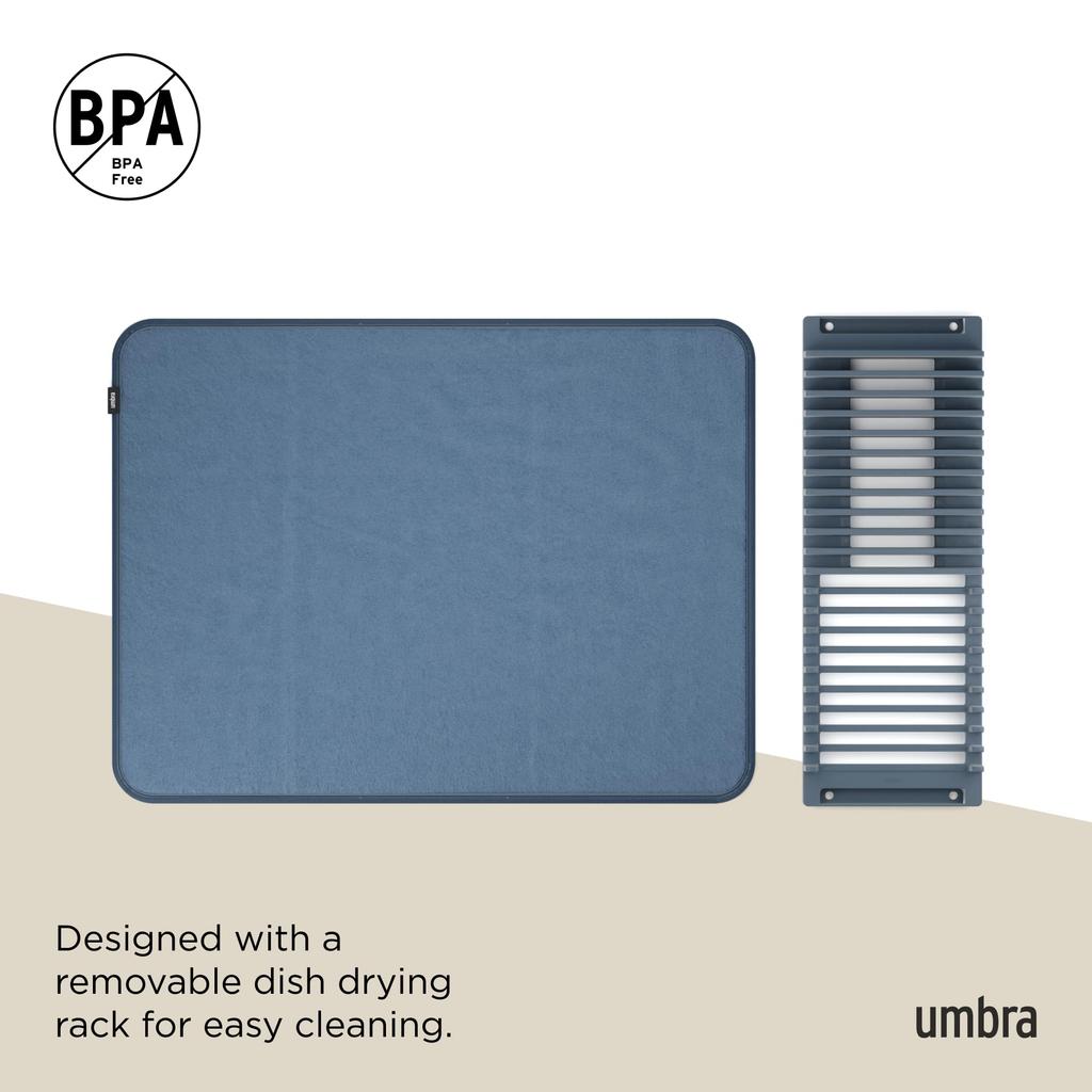 Official Umbra UDry Drying Slate Blue Mat,