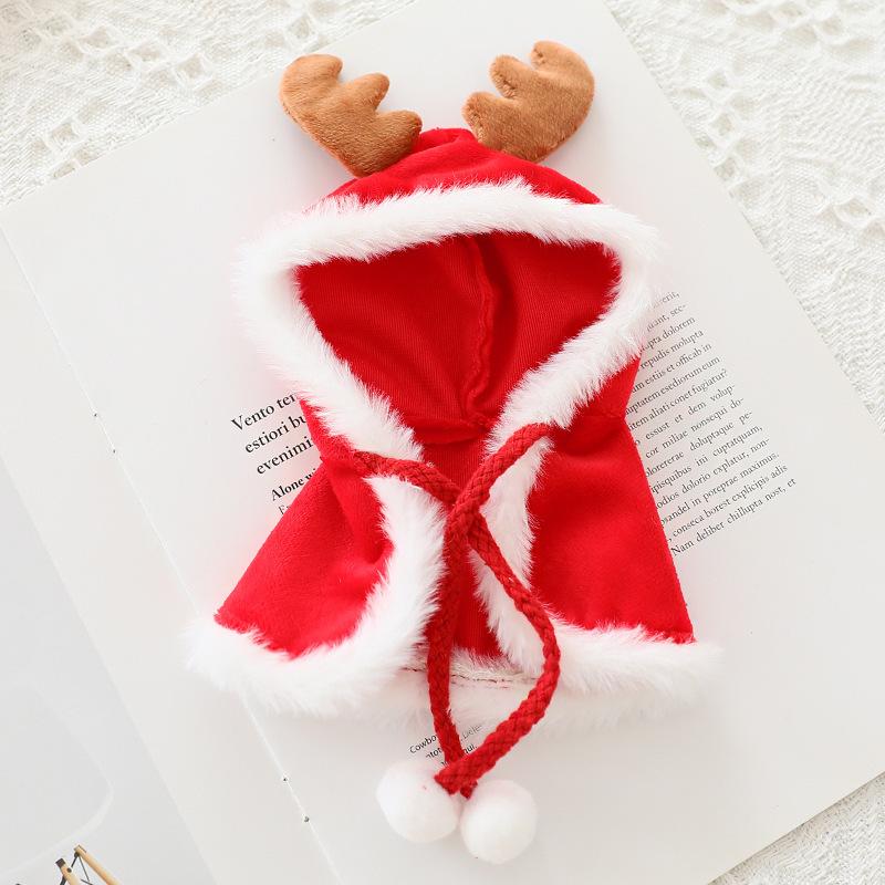 

First and second generation blind box Labubu pendants, Christmas cape, doll clothes, Labubu hooded deer cape and hat Universal for first and s