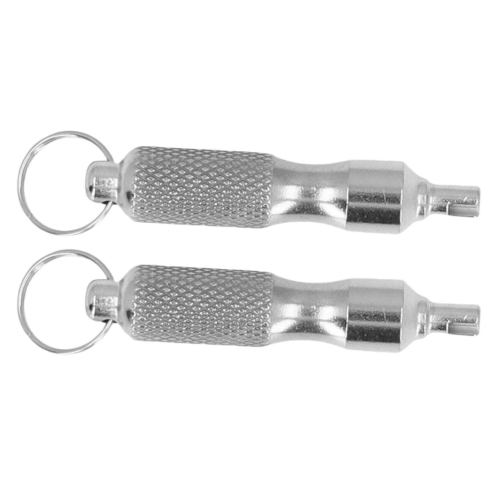 

2 шт. Инструмент для снятия золотника с брелоком из нержавеющей стали, портативный инструмент для штока вентиля шины для велосипеда