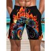 Men's Essential Casual Shorts Outdoor Wear Creative Fun Colorful 3D Printed Shorts Loose Casual Plus Breathable Cool Summer Versatile Shorts