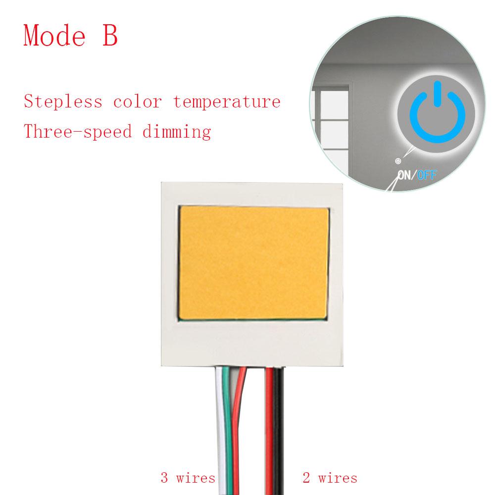 12V Touch Switch Sensor Three-speed Dimming Switch LED Stepless Color Dimmable Touch Sensor Hidden For Bathroom Mirror Lighting