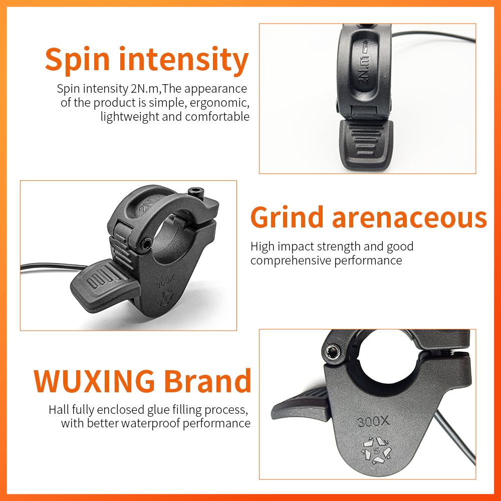 Ebike Thumb Throttle WUXING 300X Right/Left Hand Throttle for 24V 36V 48V 72V Electric Bicycle Accelerator Throttles 2