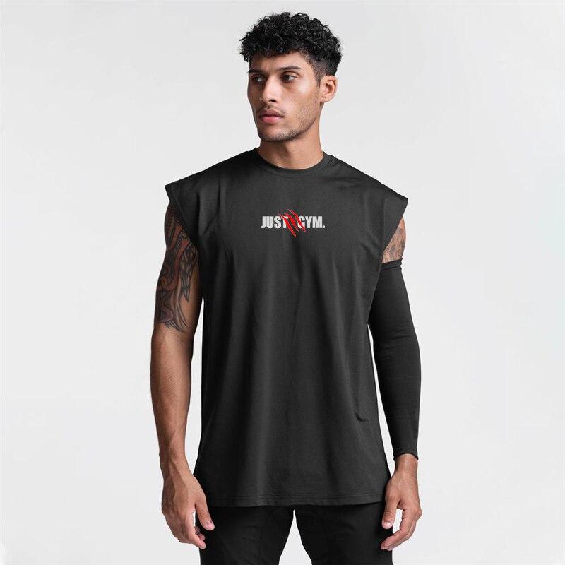 Muscleguys Neu eingetroffenes ärmelloses Herren-T-Shirt, atmungsaktives Sport-Tanktop, Sommer-Lauf-Workout-Weste, Bodybuilding, Fitnessstudio, Fitness-Unterhemd