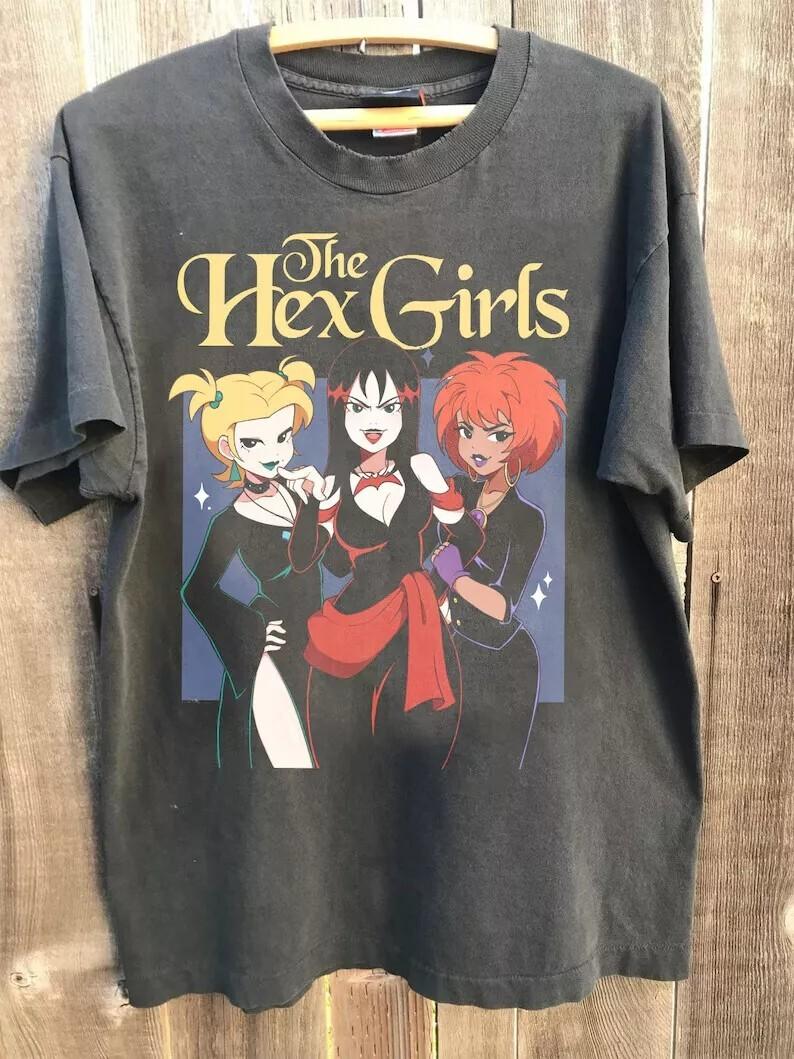 Hex Girls Рок-группа Музыка Музыкальный Концерт Угольный Унисекс Футболка Перепечатка 4XL