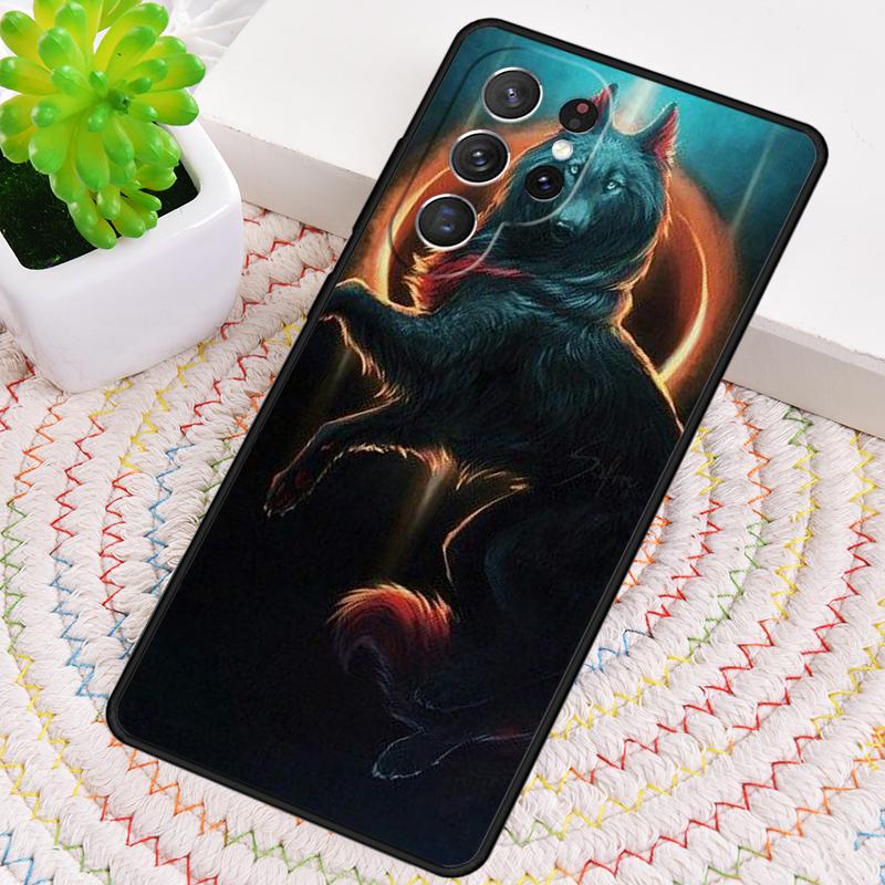 Moonlight of the Wolf Silicone Phone Case For Samsung Galaxy note 10 pro S26 S25 S24 S23 S22 S21 Plus S25Ultra Capa Cover