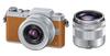 Panasonic Speilløst kamera dobbelt zoomobjektivsett med standard zoomobjektiv og telezoomobjektiv brun DMC-GF7 objektiv, (DMC-GF7W-T)