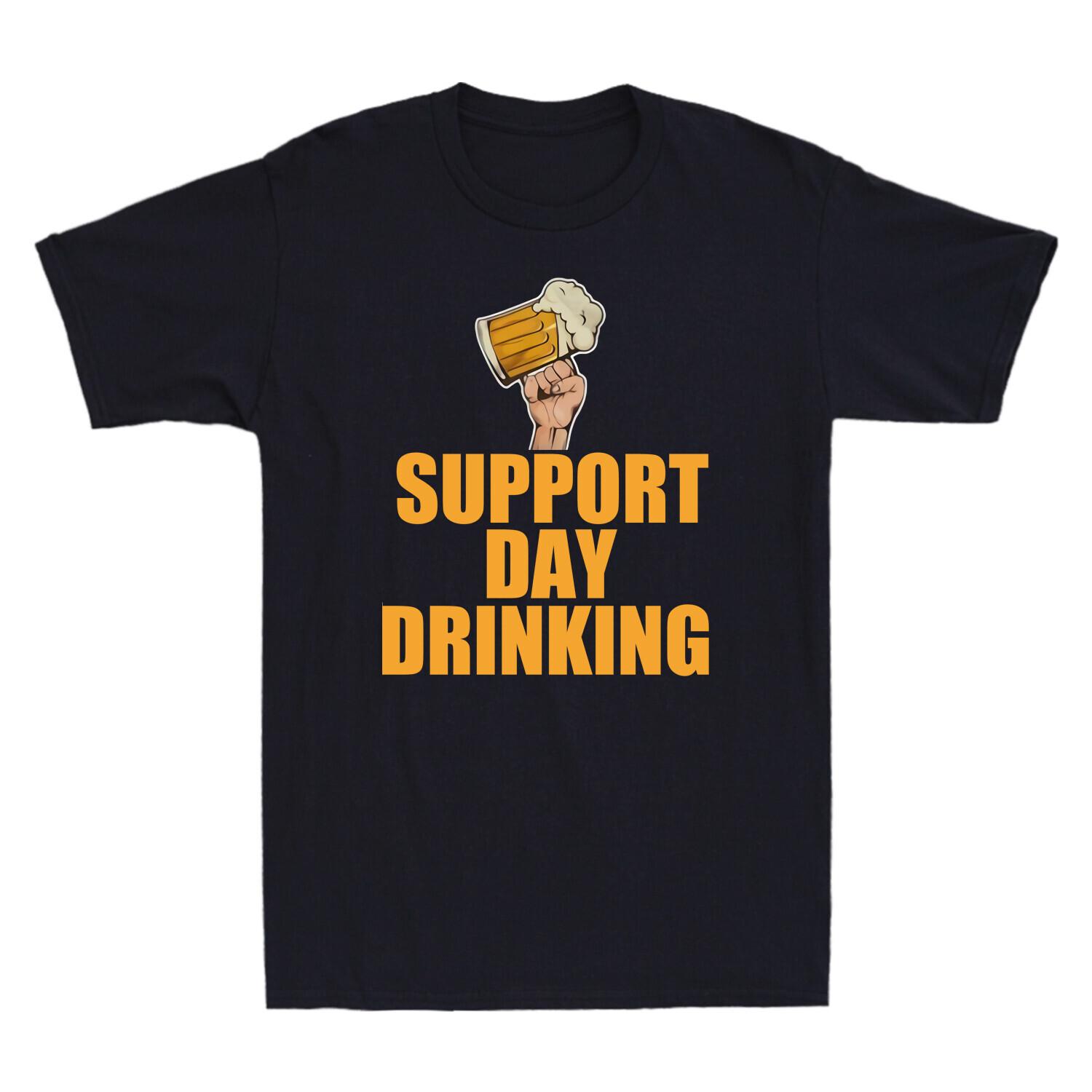 Beer Support Day Drinking Alcohol Funny Beer Lover Novelty Men s T-Shirt Black M