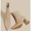 Autumn Winter Stretch Fabric Socks Boots Women High Heel Short Boots Pointed Toe Female Ankle Booties Plus Size 42