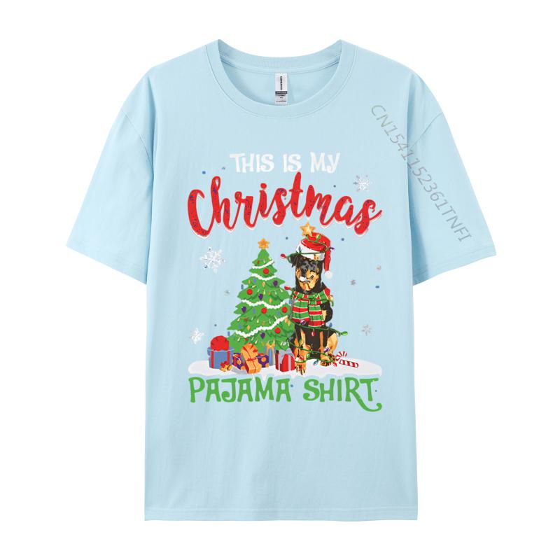 Santa Rottweiler Dog This Is My Christmas T Shirts Unisex Tee Shirts Graphic Unisex Tops Tees Clothes Plain T Shirts Wholesale