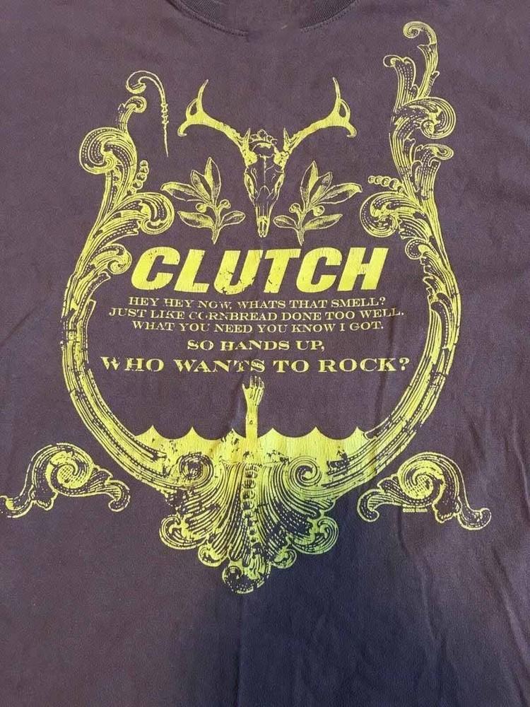 Винтажный CLUTCH Кто Хочет Рок Подарок для Фаната Черный Все Размеры S -4XL Футболка YA37 Унисекс Футболка XXXXL 1970₽