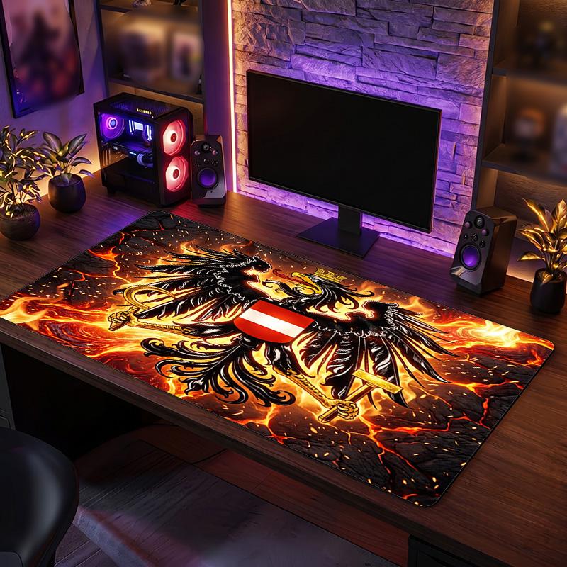 Austria Football Crest Mouse Pad, Extended Non Slip Rubber Desk Mat for Gaming Office Laptop Fan Gift