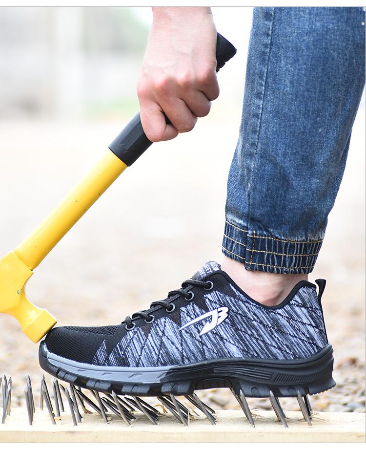 Custom Non-slip Rubber Sole Highquality Industrial Safety Work Shoes Steel Toe Protective Sneakers Women Safety Shoes