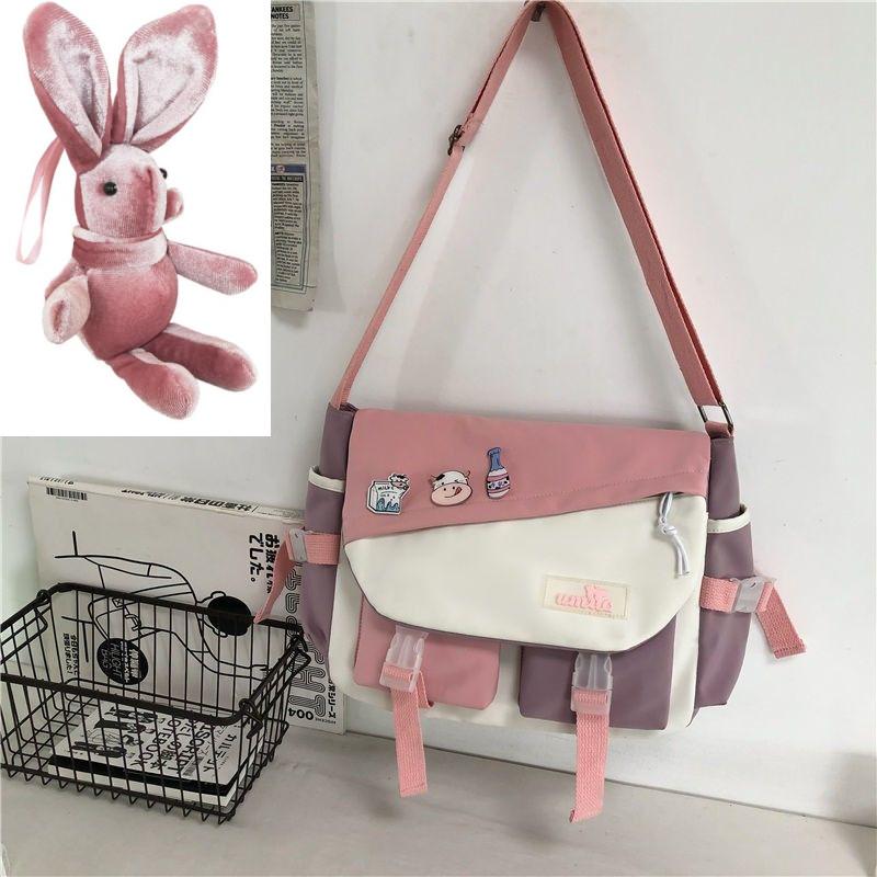 Torebki nylonowe torba na ramię o dużej pojemności torby Crossbody dla nastolatek dziewczyny mężczyźni torba Harajuku torby szkolne dla uczniów Sac