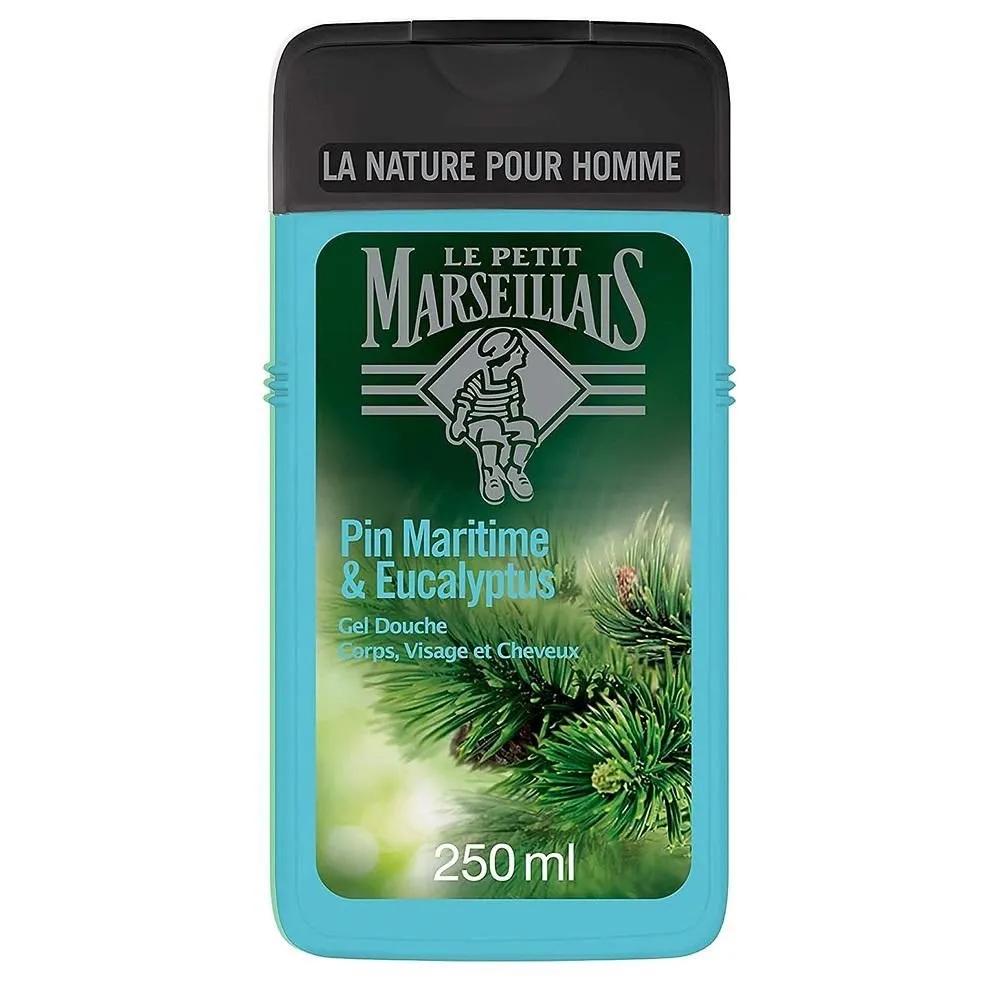 Гель для душа Le Petit Marseillais 250 мл, 4 шт., Сосна и Эвкалипт, Гель для душа Le Petit Marseillais для мужчин, для тела