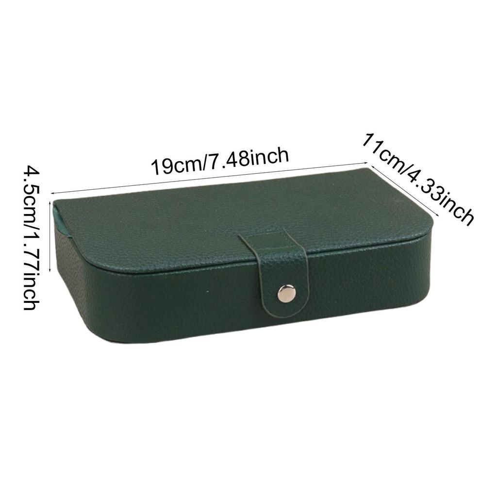 Jewelry rage Case Organizer Durability, Gift Accessory, Compact Travel Box PU Leather for