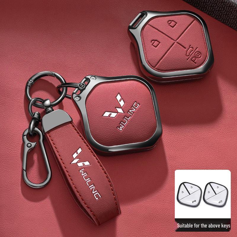 Wuling Bingo 2023 New Model Key Cover - Metal Full Coverage Buckle for New Energy Vehicles, Unisex