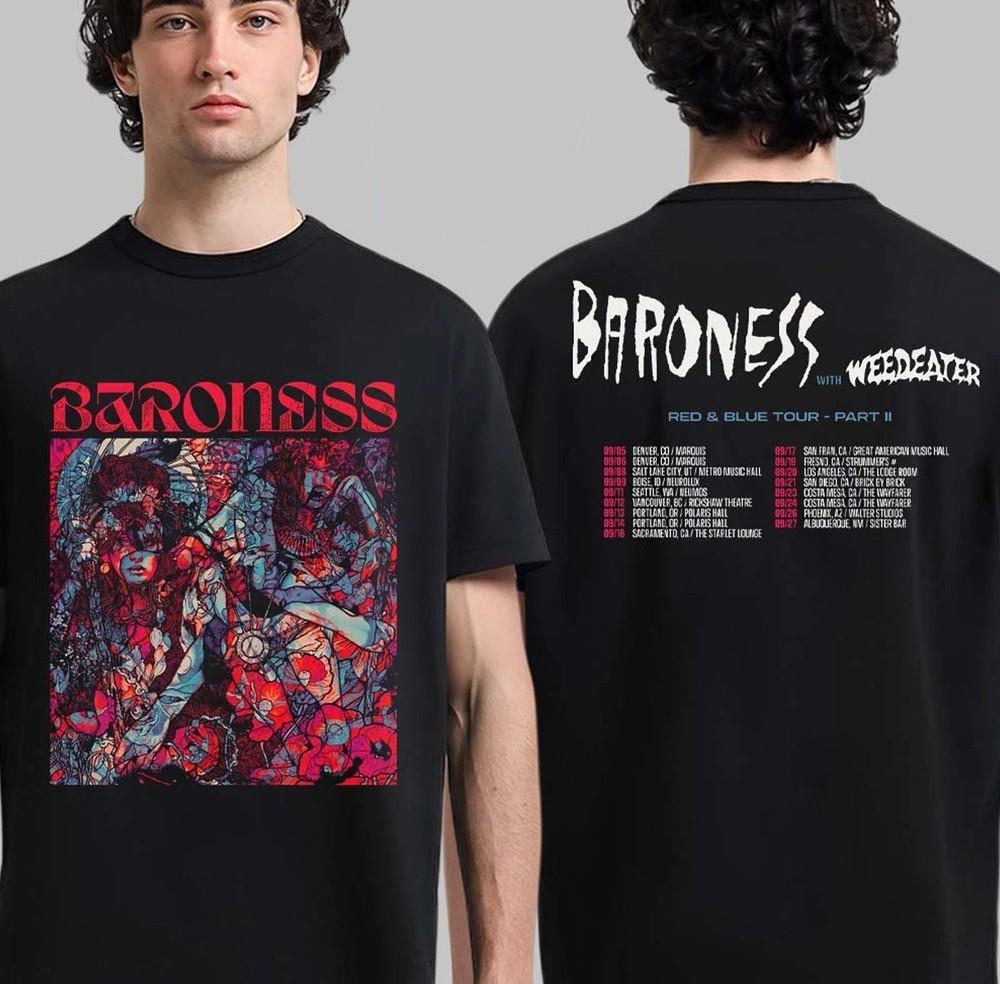 

Baroness Red And Blue Tour Part 2 2025 With Weedeater Reprint S-4XL Unisex T-Shirt S
