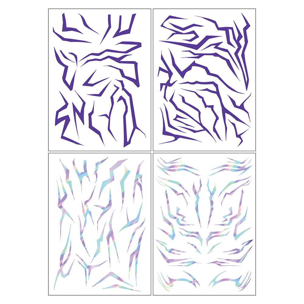 K-Pop Dämonenjäger Rumi Laser-Tattoo-Aufkleber mit technologischem Gefühl Anime Cosplay Bühnen-Blitz-Make-up Gesichtsdekor-Aufkleber