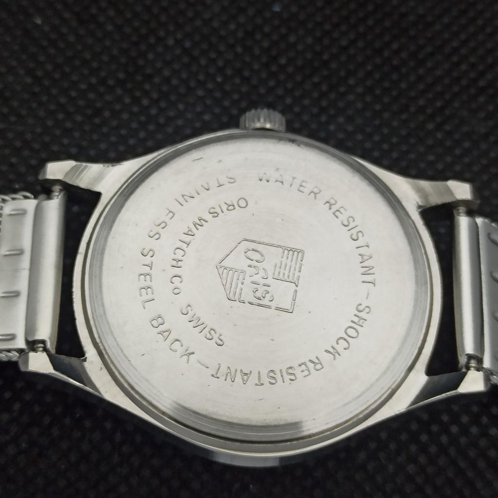 VINTAGE ORIS WINDING SWISS MENS REFURBISHED WRIST BLUE WATCH 558a-a296546-1