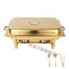 Gold Stainless Steel Square Buffet Warming Stove for Restaurants