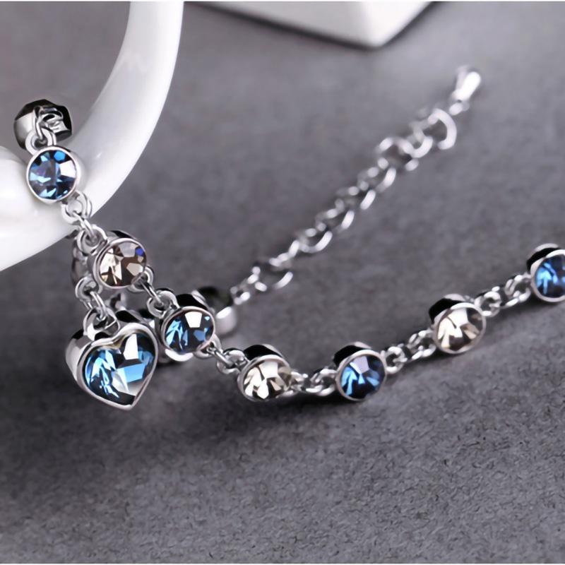 1PC Brățară în formă de inimă de modă pentru femei, lanț, bijuterii pentru femei, brățară cadou