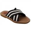 Womens/Ladies Criss Cross Strap Flat Slides
