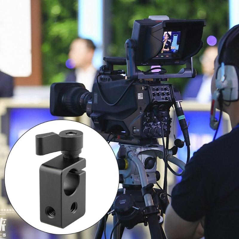 Single Rod Clamp 15mm Rail Connector Adapter with 1/4inch Screw for 15mm DSLR Supports Camera Accessories